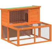 vidaXL Konijnenhok 102x90x84,5 cm massief grenenhout bruin