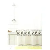 Coppens Wicotex douchegordijn textiel square grijs 180x200cm incl |