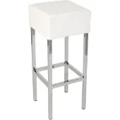 Workliving Barkruk Skai - Wit / Chroom
