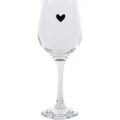 Clayre & Eef Wijnglas Hart 300 ml Transparant Glas