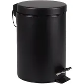 BRASQ Pedaalemmer 12 Liter - Zwart - PB112 - Prullenbak met uitneembare Pedaalemmer - Prullenbak - Vuilnisbak - Vuilbak - Afvalbak - Badkamer of toilet