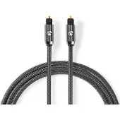 Nedis Optische Audiokabel | TosLink Male naar TosLink Male | 1 m | 1 stuks - CATB25000GY10 CATB25000GY10