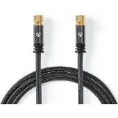 Nedis Satelliet- en Antennekabel | F-Male naar F-Male | 5 m | Katoen | 1 stuks - CSTB41000GY50 CSTB41000GY50