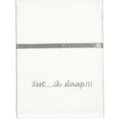 Briljant Baby Laken Wieg Ssst Ik Slaap 75x100 Grijs