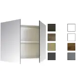 Sanicare Spiegelkast Qlassics 80 cm. 2 dubbelzijdige spiegeldeuren antraciet