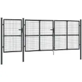 Super Merchant Tuinhek van gaas antraciet 400x125 cm gegalvaniseerd staal