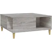 vidaXL Salontafel 80x80x36,5 cm bewerkt hout grijs sonoma eikenkleurig