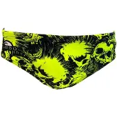 Turbo Skull Punk Swimming Brief Geel,Zwart S Man