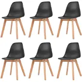 vidaXL Eetkamerstoelen zwart 6 st online kopen