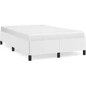 vidaXL Bedframe, wit, 120x200 cm, kunstleer