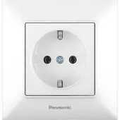 Panasonic -Stopcontact-Wit-Wandcontactdoos-Randaarde-Compleet-Arkedia Slim Serie