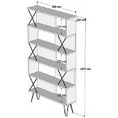 Kalune Design Boekenkast Extra | spaanplaat naturel 90x167x22 cm boekenkasten | NADUVI