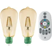 Eglo Gloeilamp Zigbee E27 St64 Amberkleurig 2200k 2st