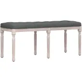 vidaXL Bankje 110x40x49 cm stof donkergrijs