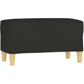 vidaXL Bankje 70x35x41 cm stof zwart