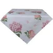 Clayre & Eef Tafelkleed 150x250 cm Beige Roze Katoen Rechthoek Hortensia Blauw
