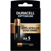 Duracell AA-batterijen Alcalines Optimum Pack 5