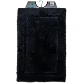 Wicotex - Badmat uni Zwart - Badmat - Antislip onderkant - Afmeting 60x90cm