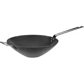 HorecaTraders Wokpan | Plaatstaal | 1.46 kg | 9.5 x Ø30 cm
