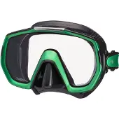 Tusa Freedom Elite – Premium snorkelmasker & duikbril met single lens, breed gezichtsveld en Freedom Technology – Zwart/Groen – M1003QB EG