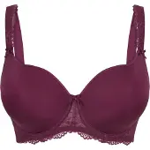 Lingadore Daily Voorgevormde bh Uni Fit Plus Bra | Maat: 75F | Kleur: Port