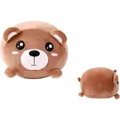 I-Total - Kussen Teddybeer - Bruin - kinderkussen - kussen Kinderkamer - Fun kussens - Sierkussen- zacht kinderkussen - pluche kinderkussen