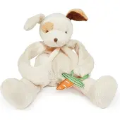 Bunnies By The Bay Knuffeldoekje met speenhouder Hond - Speendoekje - Extreem zacht - Klittenband sluiting voor speen - Machine-wasbaar - 25 cm - Beige