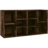 vidaXL Schoenenbank 103x30x55 cm bewerkt hout gerookt eikenkleurig