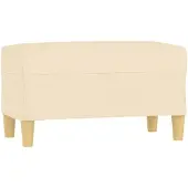 vidaXL Bankje 70x35x41 cm stof crèmekleurig