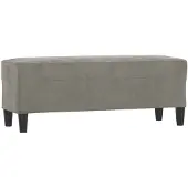 vidaXL Bankje 100x35x41 cm fluweel lichtgrijs