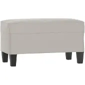 vidaXL Bankje 70x35x41 cm microvezelstof lichtgrijs
