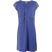 Irresistible Dames Nachthemd - 100% Katoen - Kobalt Blauw - Maat M