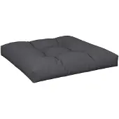vidaXL Palletkussen 80x80x12 cm stof zwart