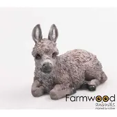 Farmwood Animals Tuinbeeld Ezel 21x12x16 Cm Bruin bruin Kunststof Decoratief