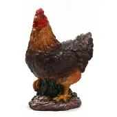Farmwood Animals Tuinbeeld Kip klein bruin 14x8x17cm
