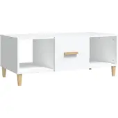 vidaXL Salontafel 102x50x40 cm bewerkt hout wit