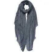 Juleeze Sjaal Dames Effen 90x180 cm Grijs Synthetisch