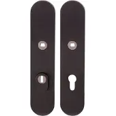 GPF bouwbeslag PVD antraciet VH-schilden SKG*** 248x52 mm massief afgerond met kerntrekbeveiliging PC72