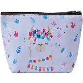 Juleeze Toilettas Dames 22x15 cm Wit Polyester lama