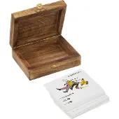 Atmosphera kaartspel Odile - Mangohout - 12 x 4 cm