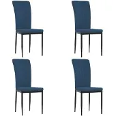 vidaXL Eetkamerstoelen 4 st fluweel blauw