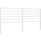 vidaXL Vervangend hoofdbord metaal wit 180 cm