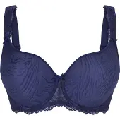 Lingadore Daily Voorgevormde bh Uni Fit Plus Bra | Maat: 80E | Kleur: Blauw/Print