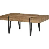 HOMCOM HOMdotCOM industriële design salontafel 105 cm x 60 cm x 42 cm zwart + bruin