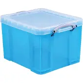 Really Useful Box opbergdoos 35 liter, transparant helblauw