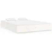 vidaXL Bedframe massief hout wit 180x200 cm
