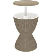 vidaXL IJskoeltafel 3-in-1 polypropeen lichtbruin