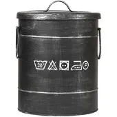 Label51 - Opbergdoos Wasmand - Zwart - 26x26x33cm