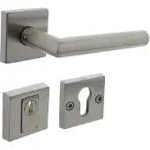 Intersteel | Deurkruk Amsterdam | Massieve rozet | 53x53x10 | RVS geborsteld