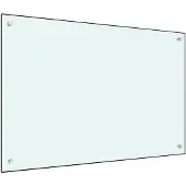 vidaXL Spatscherm keuken 90x60 cm gehard glas melkwit